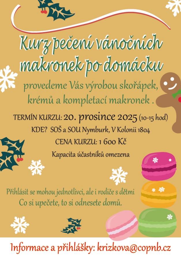 Kurz pečení vánočních makronek